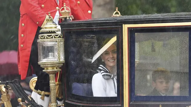 Kate Middleton di Trooping the Colour 2024. (Gareth Fuller/PA via AP)