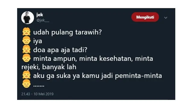 6 Drama Pasangan Kekasih Usai Pulang Tarawih Ini Bikin Tepuk Jidat
