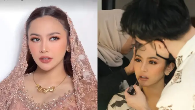 Detail Makeup Mahalini Raharja di Tasyakuran 7 Bulanan, Tampil Super Flawless dengan Brand Makeup Lokal
