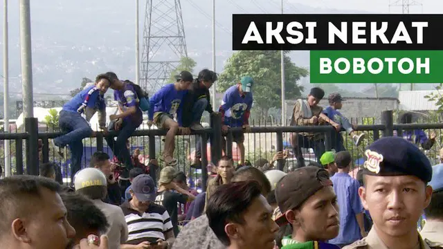 VIDEO: Aksi Nekat Bobotoh Demi Laga Persib Bandung Vs Persija Jakarta