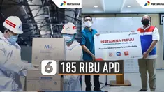 Pertamina memberikan bantuan 185 ribu Alat Pelindung Diri (APD) melalui Pertamina Bina Medika IHC.