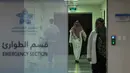 Sebelumnya, jemaah haji yang saat ini berada di Madinah dan Mekkah diimbau untuk mewaspadai suhu tinggi dan cuaca panas. (HAZEM BADER/AFP)