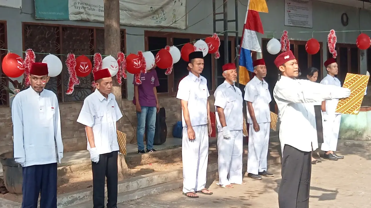 Seru, ODGJ di Bekasi Upacara dan Rayakan HUT ke-78 RI dengan Aneka Lomba