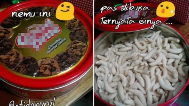 6 Potret Kocak Isian Wadah Makanan Ringan saat Lebaran Tak Sesuai Ekspektasi