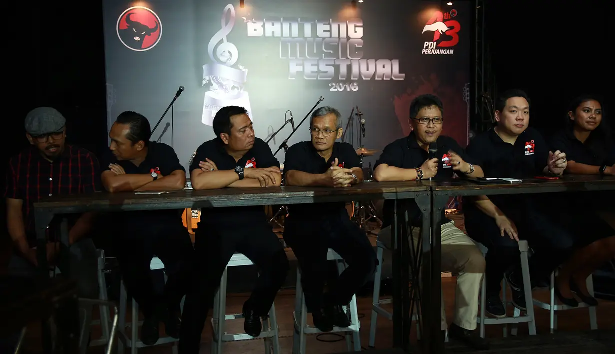 Aria Bima, Ketua Panitia Nasional HUT PDI Perjuangan ke-43 di Foundry 8, kawasan SCBD, Jakarta Selatan, Senin (14/3) mengatakan sebagai bentuk kepedulian mencari bibit muda berbakat. (Deki Prayoga/Bintang.com)