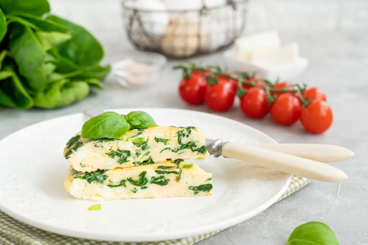 resep omelet bayam keju