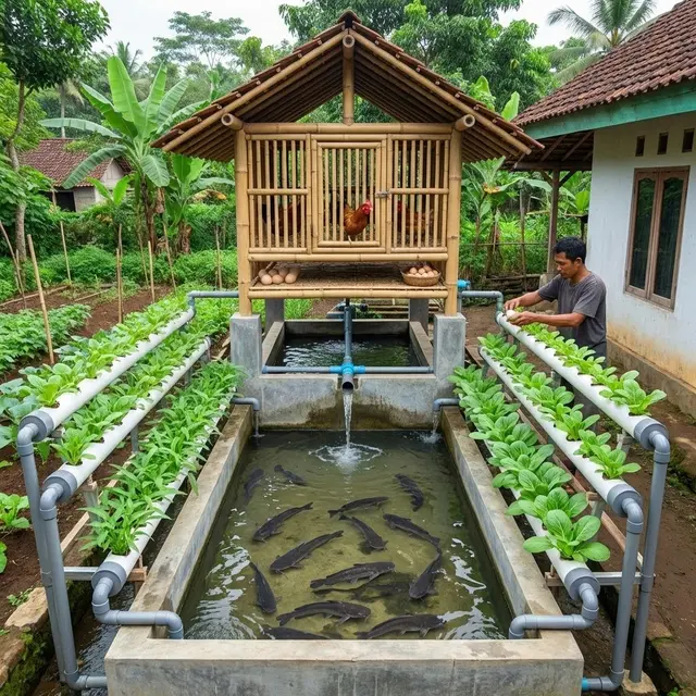Ide Usaha Ternak Ayam dan Ikan Terpadu Satu Lahan