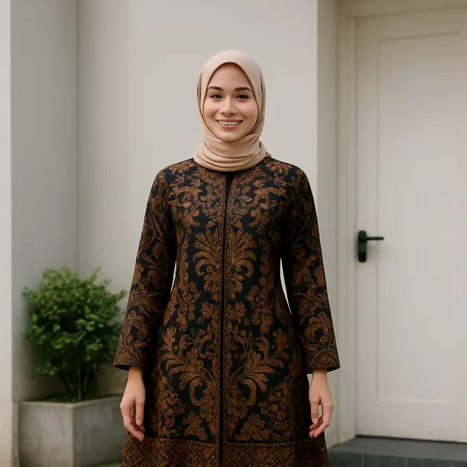 Tunik Batik A-Line yang Bisa Membuat Penggunanya Tampak Ramping/Via Chat GPT