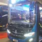 Bus listrik MAB di JIEXPO Kemayoran (Yurike/Liputan6.com)