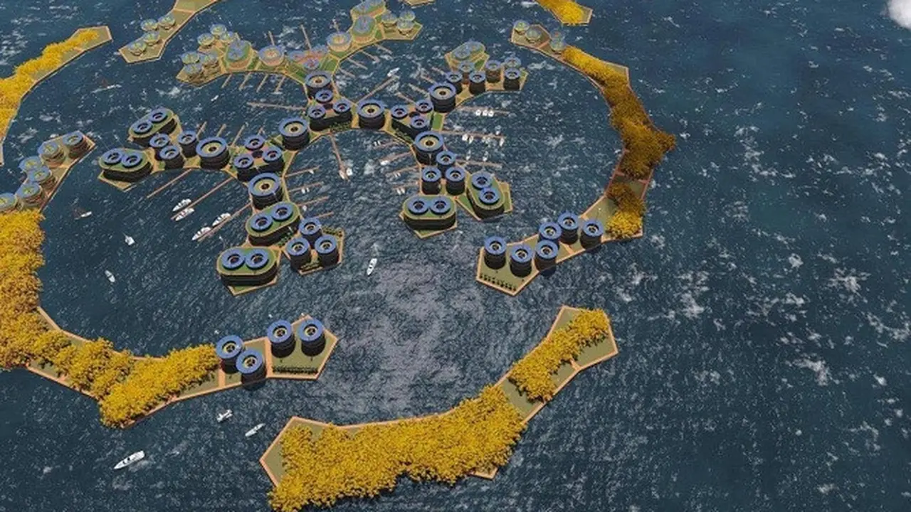 Kota terapung di Polinesia Prancis (The Seasteading Institute)