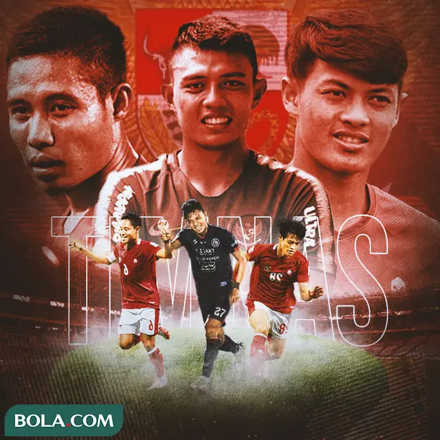 Timnas Indonesia - Ilustrasi Dedik Setiawan, Evan Dimas, Alfeandra Dewangga