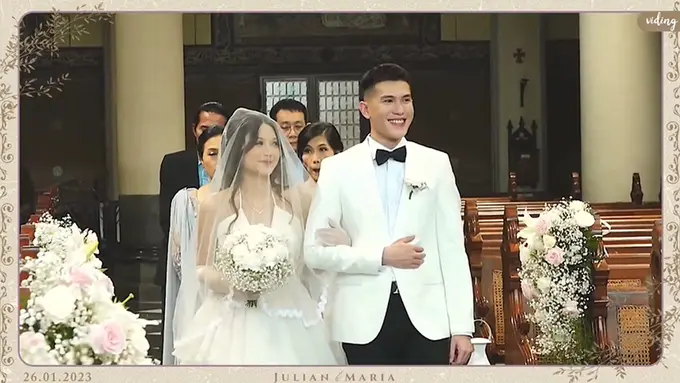Momen Pernikahan Julian Jacob dan Maria, Digelar di Gereja Katedral Jakarta