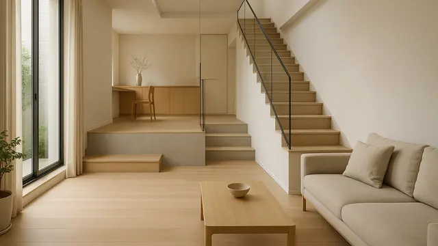 Model Rumah Kecil 4x6 Meter dengan Konsep Split Level