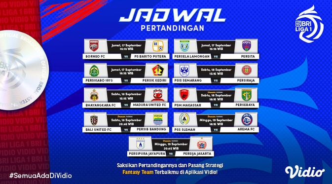 Jadwal Dan Link Live Streaming Lengkap Bri Liga 1 Saksikan Mulai 17 19 September 2021 Tayang Di Vidio Bola Liputan6 Com