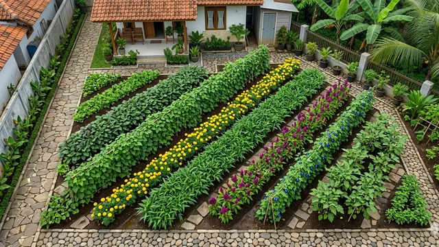 Desain Edible Landscape dengan Kombinasi Bunga dan Tanaman Pangan/Gemini