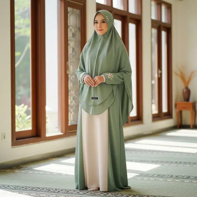 Model Gamis Abaya Syari (Image by Gemini AI)