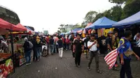 Suasana Stadion Shah Alam jelang semifinal SEA Games 2017 yang mempertemukan tuan rumah Malaysia dan Timnas Indonesia U-22, Sabtu (26/8/2017). (Liputan6.com/Cakrayuri Nuralam)