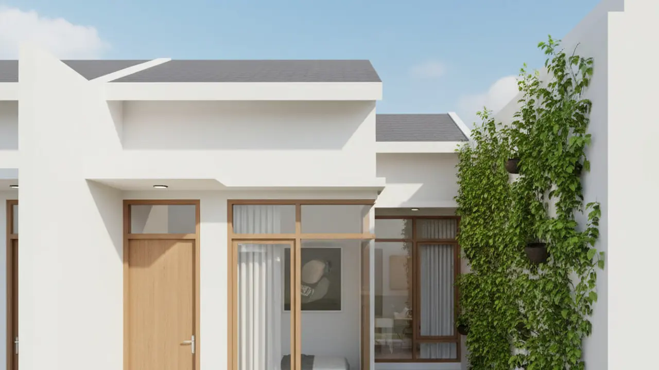 Denah Rumah Type 21 dengan Taman Mini