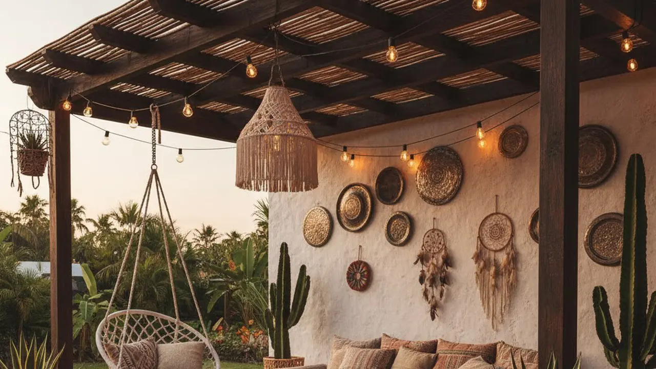 Gaya Bohemian Villa yang Artistik (Gemini AI)