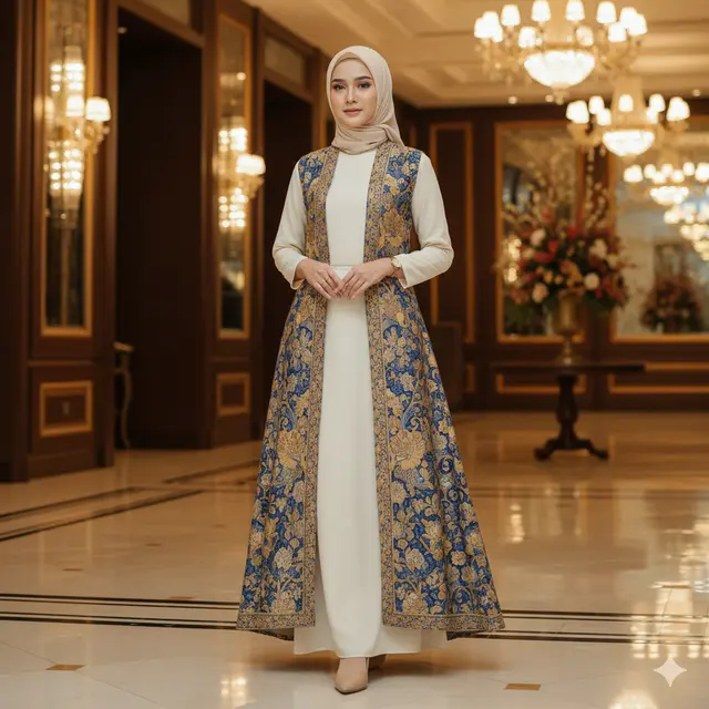 7 Model Gamis Batik Formal, Elegan dan Anggun untuk Acara Resmi Maupun Kondangan