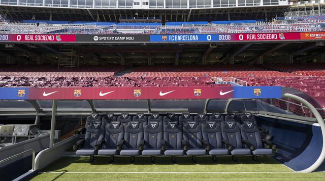 Hal tersebut membuat Barcelona untuk sementara waktu harus "mengungsi" ke Stadion Olimpiade Lluis Companys dan Estadi Johan Cruyff. (AFP/Josep Lago)