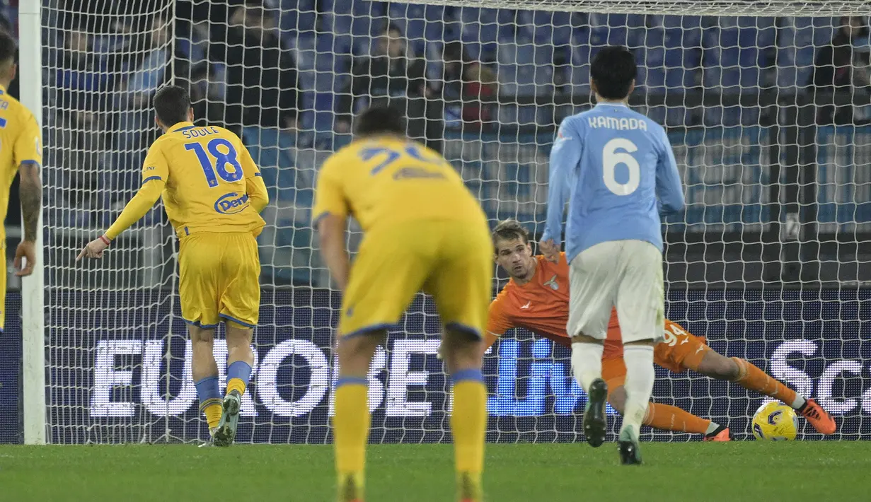 Tiga gol kemenangan Lazio atas Genoa dikemas oleh Taty Castellanos (70’), Gustav Isaksen (72’), dan Patric (84’). (Fabrizio Corradetti/LaPresse via AP)