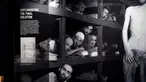 Gambar dari kamp konsentrasi Buchenwald adalah bagian dari pembukaan paviliun baru di Museum Nasional Perang Dunia II di New Orleans, Amerika Serikat, Selasa (31/10/2023). Penambahan besar terbaru pada museum ini disebut Liberation Pavilion atau Paviliun Pembebasan. (AP Photo/Gerald Herbert)