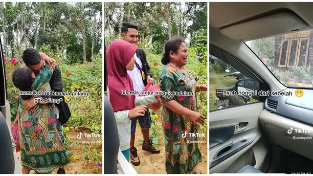 Bikin Ikut Terharu, Momen Pertemuan Anak Rantau dengan Ibunya Ini Viral