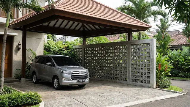 Model Roster untuk Area Carport agar Tidak Terlalu Terbuka (AI Generated)