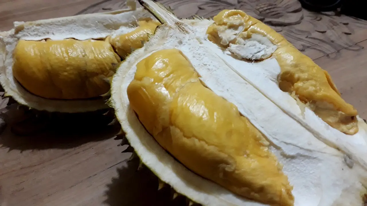 Penampakan salah satu jenis durian lokal di Banyumas, Jawa Tengah. (Foto: Liputan6.com/Muhamad Ridlo)