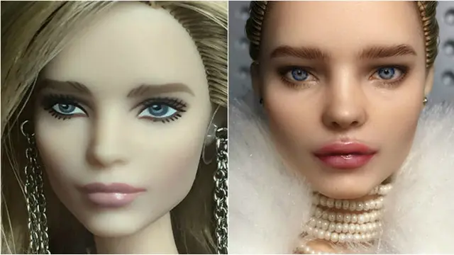 Setelah modifikasi, boneka-boneka Barbie ini berubah menjadi lebih cantik dan terlihat jauh berbeda dari bentuk aslinya.