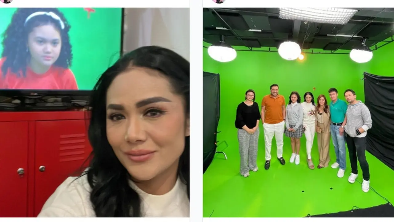 Krisdayanti temani Amora Lemos syuting video klip single perdananya (Foto: Instagram @krisdayantilemos)