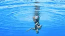 Perenang Jepang, Yukiko Inui, saat beraksi pada ajang World Aquatics Championships di Budapest, Hungaria, Rabu (22/6/2022). (AFP/Oli Scarff)