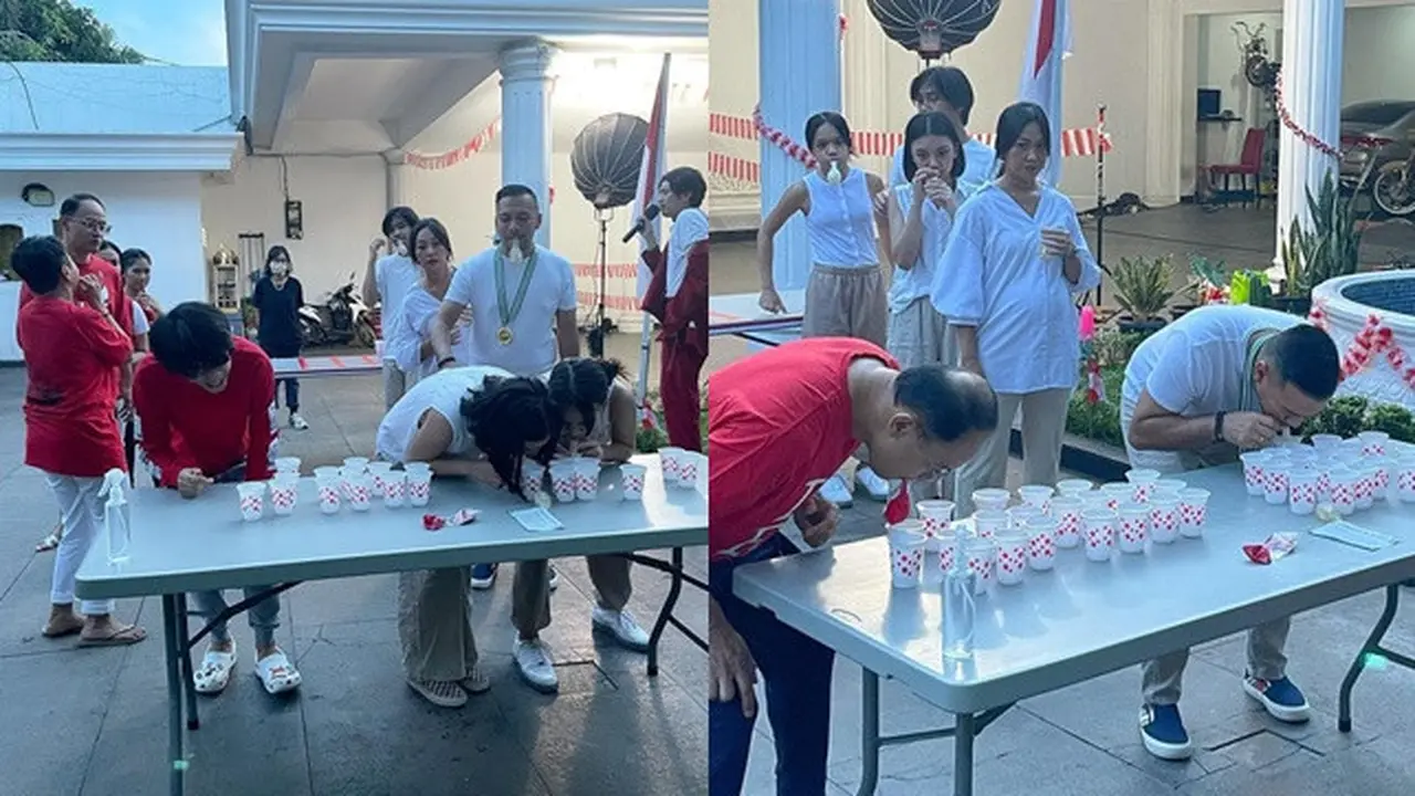 6 Potret Keseruan Keluarga Nola B3 dan Iis Dahlia Lomba 17-an, Kocak Abis
