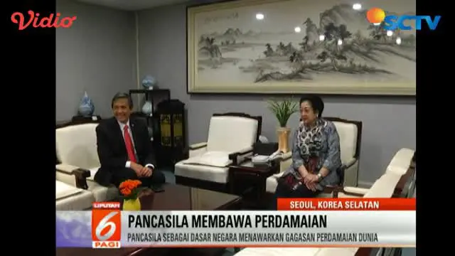 Megawati Soekarnoputri memanfaatkan Hari Lahir Pancasila yang jatuh pada 1 Juni untuk menyampaikan misi perdamaian.