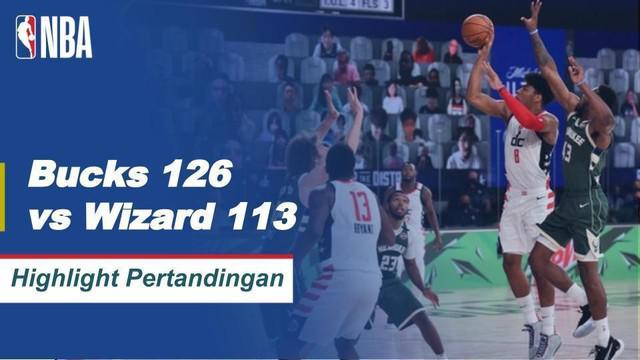 Berita Video Highlights NBA, Brook Lopez Bawa Milwaukee Bucks Menang Atas Washington Wizards