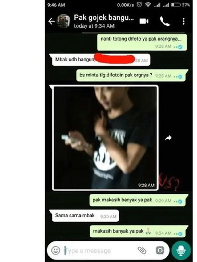 Wanita ini pesan ojol untuk bangunkan pacar (Foto : Instagram.com/ Dramaojol.id)