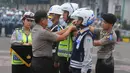 Kapolda Metro Jaya Irjen Pol Unggung Cahyono memimpin apel Gelar Pasukan Ops Simpatik Jaya 2015 di Lapangan Ditlantas Polda Metro Jaya, Rabu (1/4/2015). (Liputan6.com/Herman Zakharia)