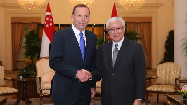 Pertemuan PM Australia Tony Abbott dengan Presiden Singapura Tony Tan