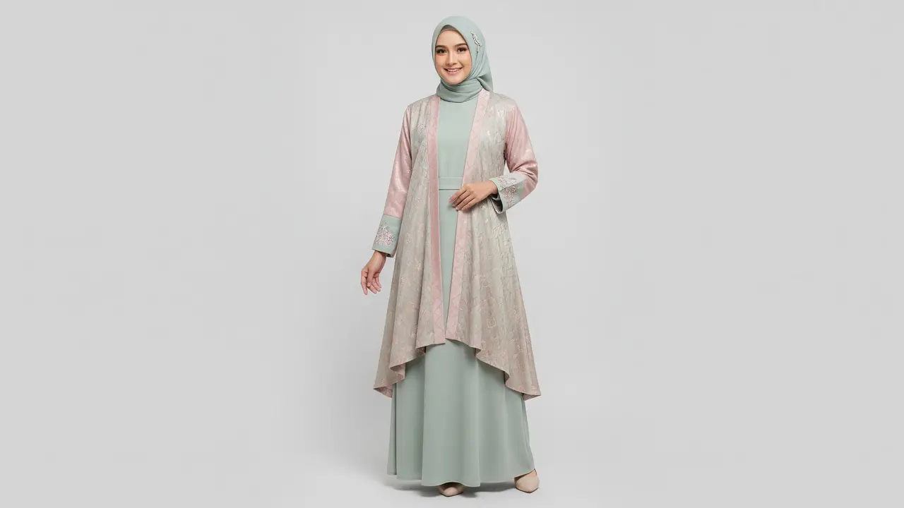 Model Gamis Outer Set 2-in-1 untuk Lebaran 2026
