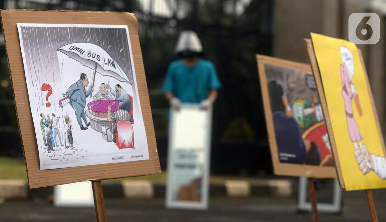 Foto Aksi Damai Menolak Ruu Cipta Kerja News Liputan6 Com