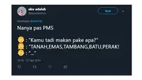 Drama Warganet Saat Nanya Makan Pas PMS (sumber:Twitter/@panutanmuu)