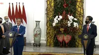 Kunjungan PM Jepang Yoshihide Suga ke Indonesia. (Screen Grab Siaran Sekretariat Presiden)