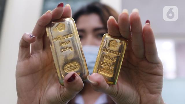 Harga Emas Antam Kembali Turun