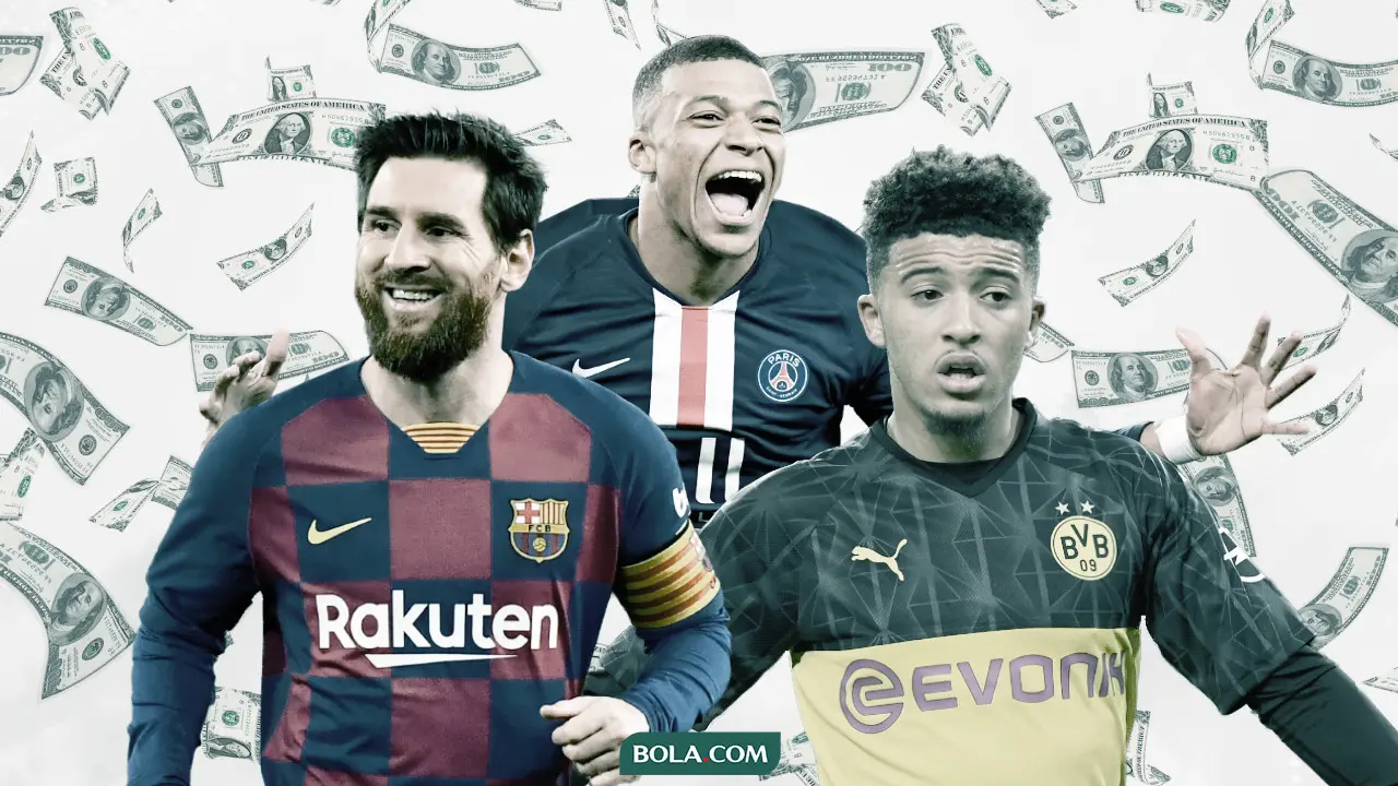 Kylian Mbappe, Lionel Messi, Jadon Sancho