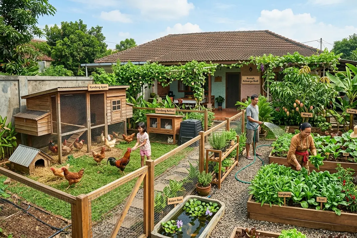 Cara Membuat Kebun Multifungsi di Halaman Rumah untuk Sayur, Buah, dan Ternak. Gemini