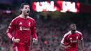 Pemain Liverpool, Dominik Szoboszlai, melakukan selebrasi setelah mencetak gol ke gawang Galatasaray pada leg kedua babak 16 besar Liga Champions 2025/2026 di Stadion Anfield, Kamis (19/3/2026). (AP Photo/Jon Super)