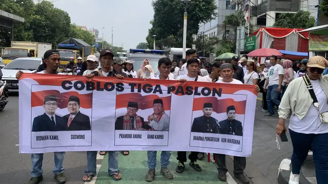 JRMK Menggeruduk Kantor KPU Jakarta Jelang Pengundian Nomor Urut Pilgub