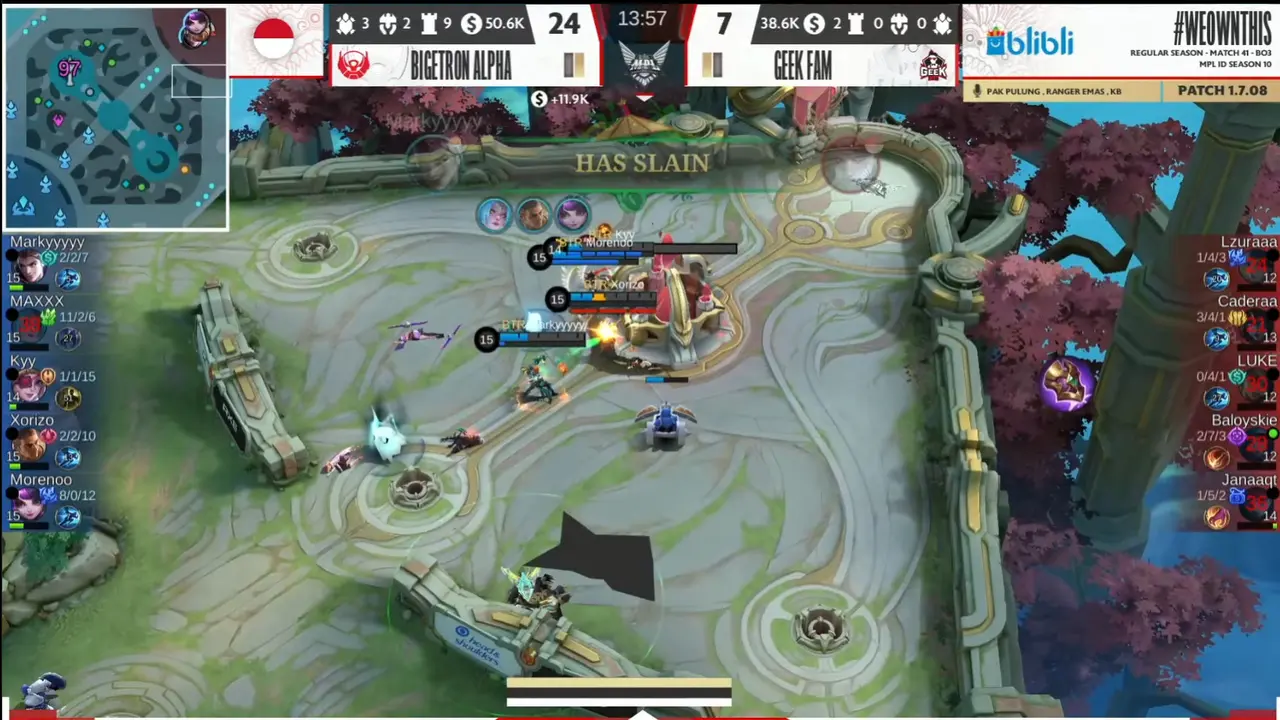 Hasil MPL ID S10 Bigetron Alpha vs Geek Fam