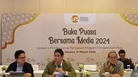 Ketua Dewan Komisioner LPS Purbaya Yudhi Sadewa dalam acara Buka Puasa Bersama Media di Fairmont Hotel Jakarta, Kamis (21/3/2024). LPS  siap untuk mengemban amanat barunya sesuai UU Nomor 4 Tahun 2023, yakni sebagai penyelenggara Program Penjaminan Polis (PPP) yang akan berlaku pada 12 Januari 2028.